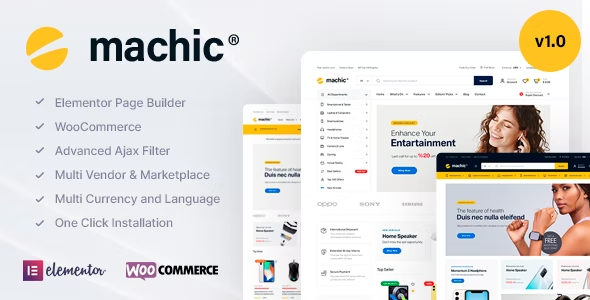 Machic - Electronics Store WooCommerce Theme Free Download Nulled
