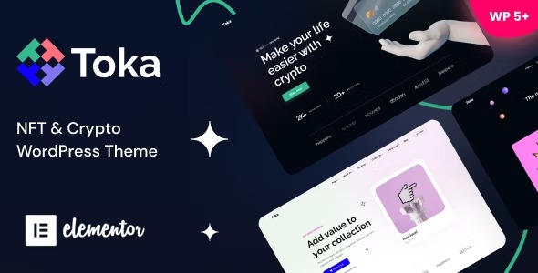 Toka – NFT & Crypto WordPress Theme Free Download