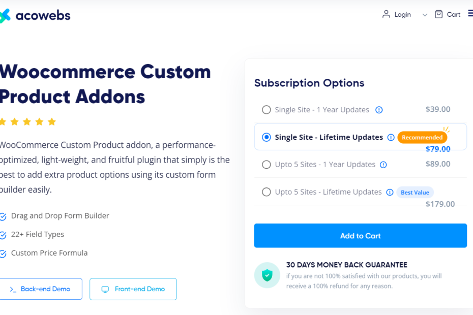 Woocommerce Custom Product Addons Nulled